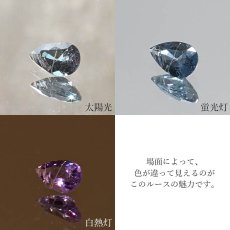 画像3: カラーチェンジガーネット ルース 0.25ct ベキリー産 ペアーシェイプ【一点物】1月誕生石 裸石  天然石 パワーストーン カラーストーン (3)