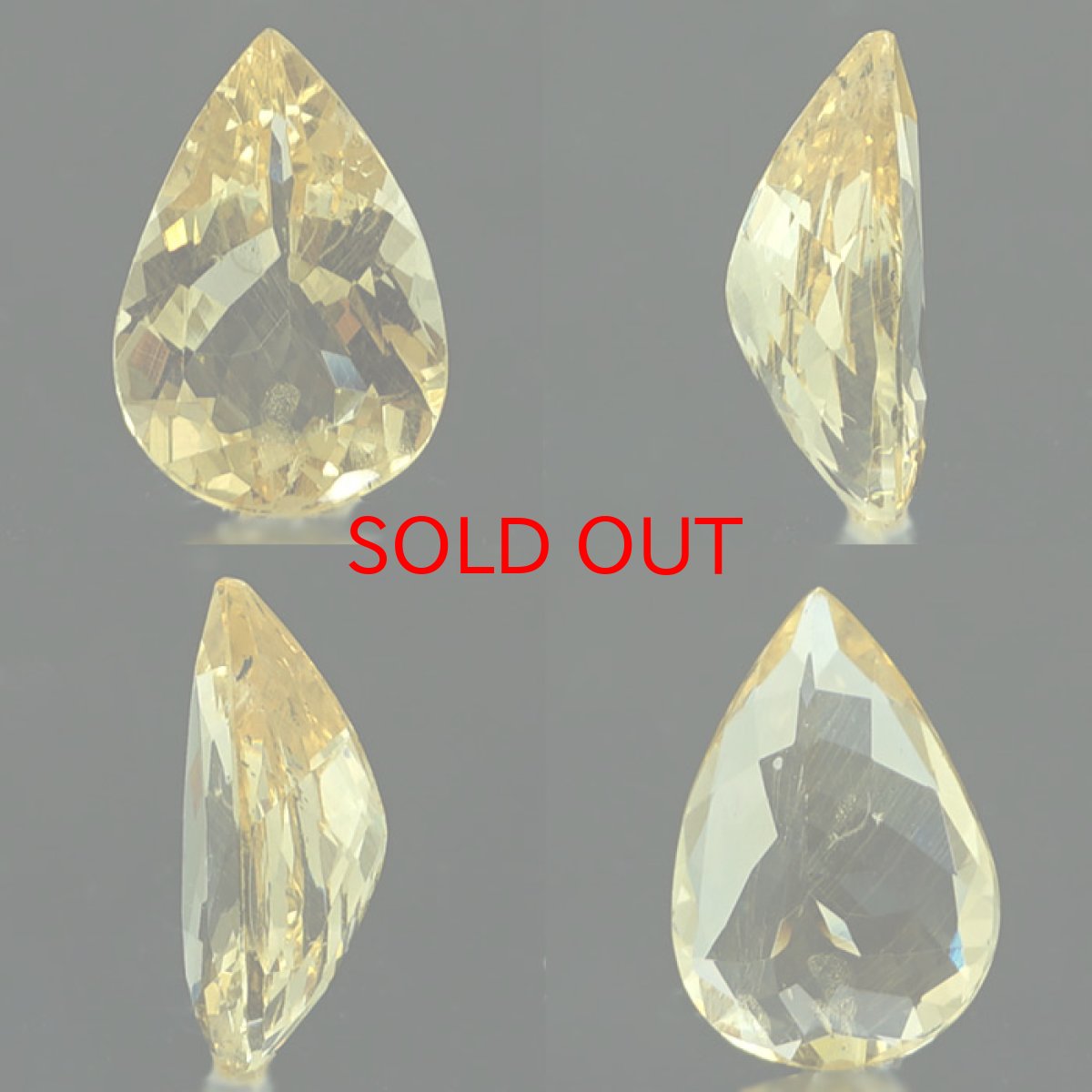 画像2: イエローダンビュライト ルース ブラジル産 約2.44ct ペアーシェイプ 【一点物】 Yellow Danburite 天然石 パワーストーン カラーストーン (2)