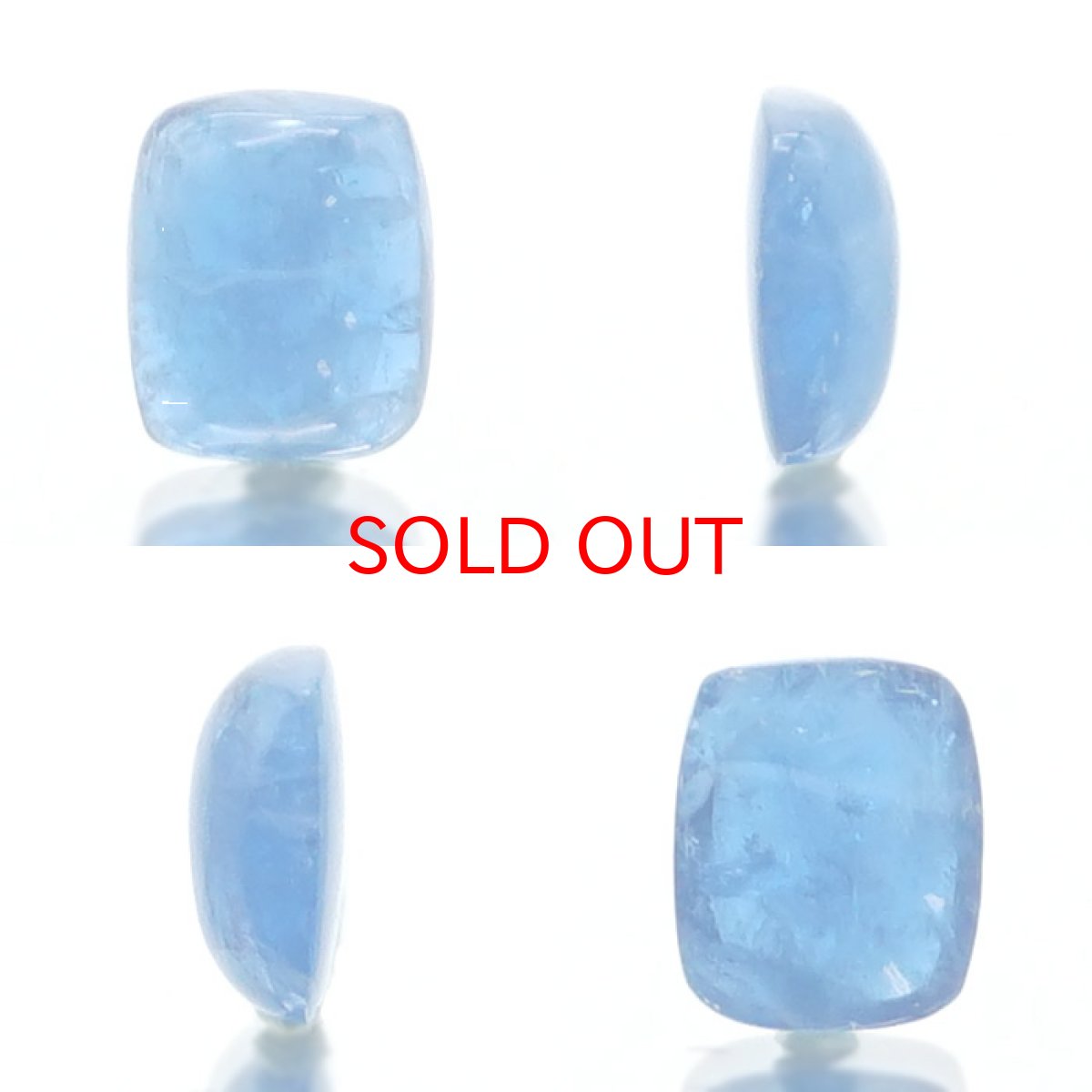 画像2: アフガナイト ルース アフガニスタン産 約0.75ct スクエア 【一点物】 蛍光 Afghanite 天然石 パワーストーン カラーストーン (2)