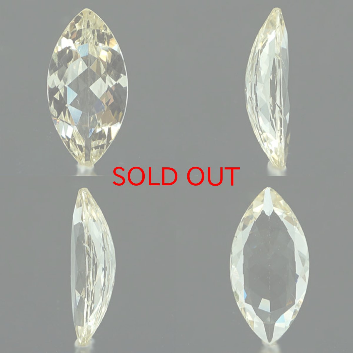 画像2: イエローダンビュライト ルース ブラジル産 約2.07ct マーキスカット 【一点物】 Yellow Danburite 天然石 パワーストーン カラーストーン (2)