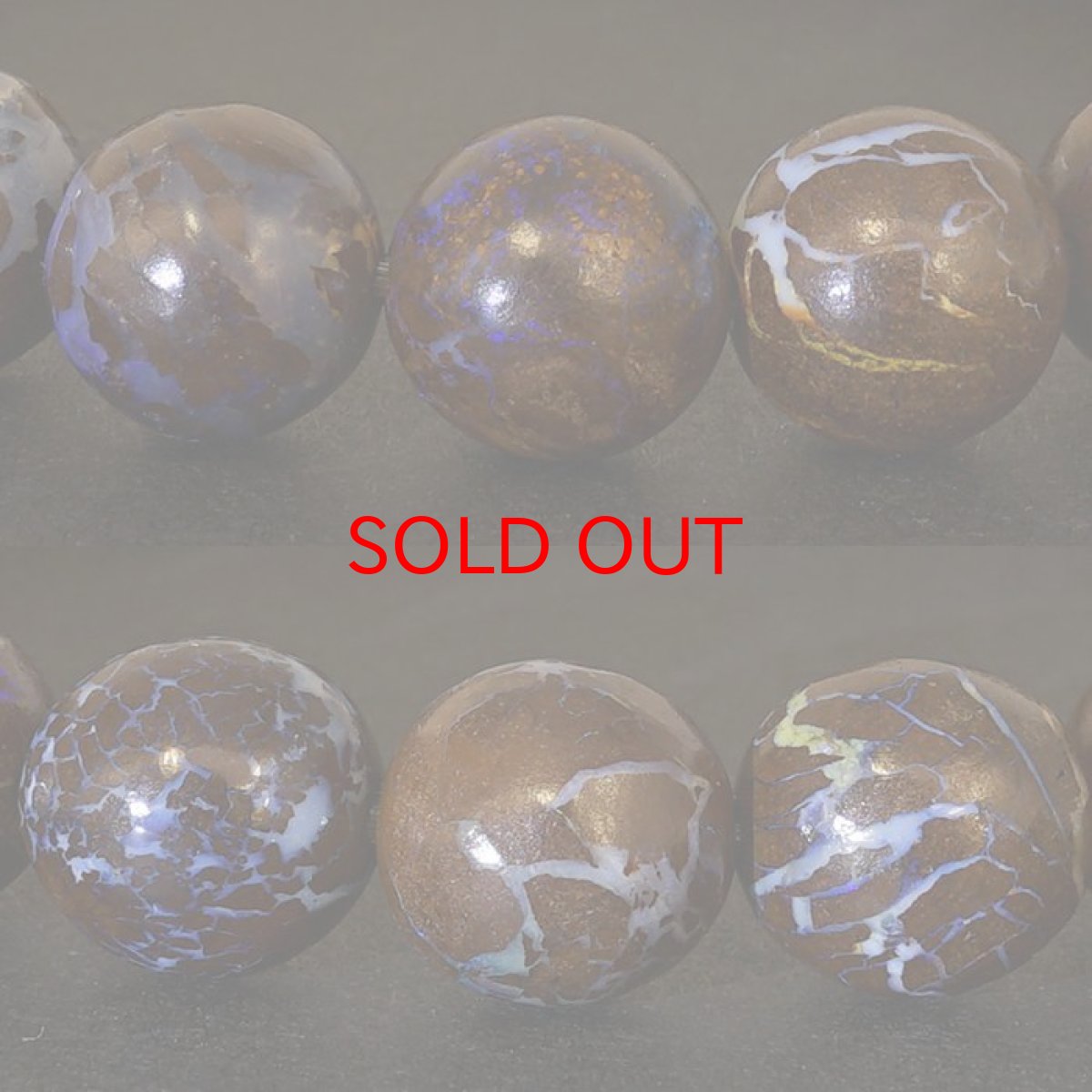 画像3: 【SALE 20%OFF】 ボルダーオパールブレスレット 10mm 蛋白石 Boulder Opal オーストラリア産 【一点もの】 天然石 パワーストーン カラーストーン (3)