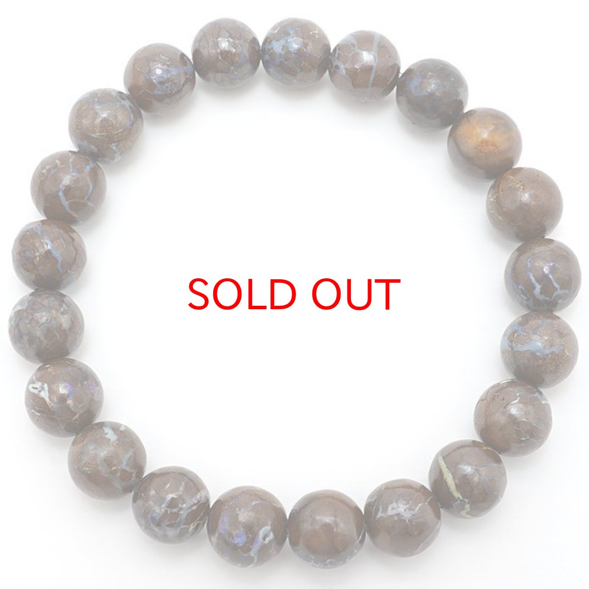画像4: 【SALE 20%OFF】 ボルダーオパールブレスレット 10mm 蛋白石 Boulder Opal オーストラリア産 【一点もの】 天然石 パワーストーン カラーストーン (4)