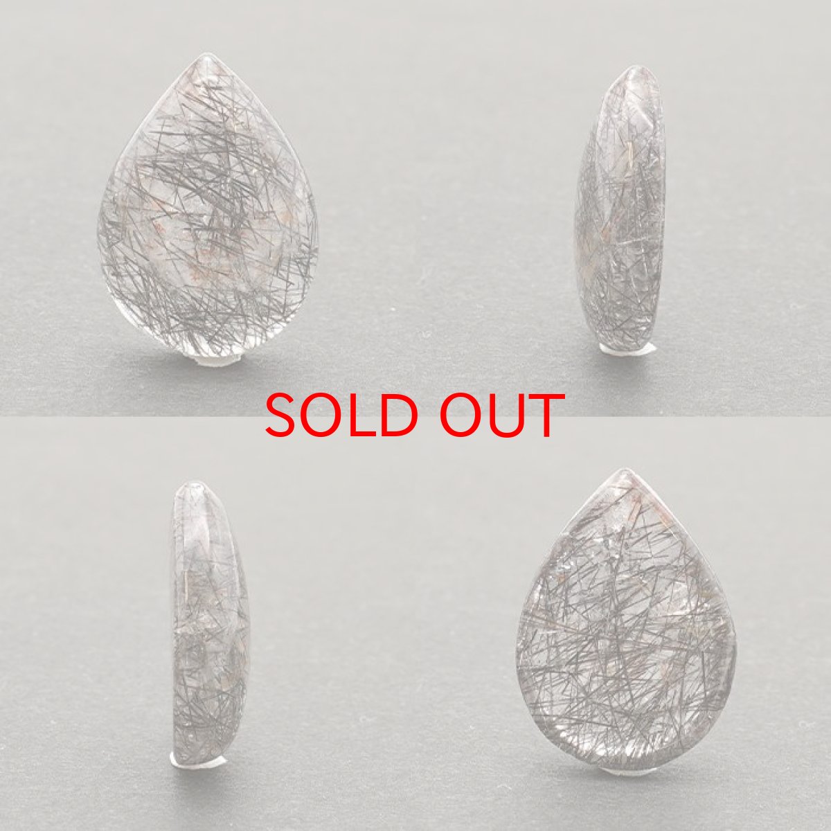 画像2: 【SALE 20%OFF】 ブラックルチルクォーツ ルース ドロップ 12.48ct ブラジル産 一点もの black rutile quartz ルチルクォーツ インクォーツ 水晶  天然石 パワーストーン お守り 浄化 天然石 カラーストーン (2)