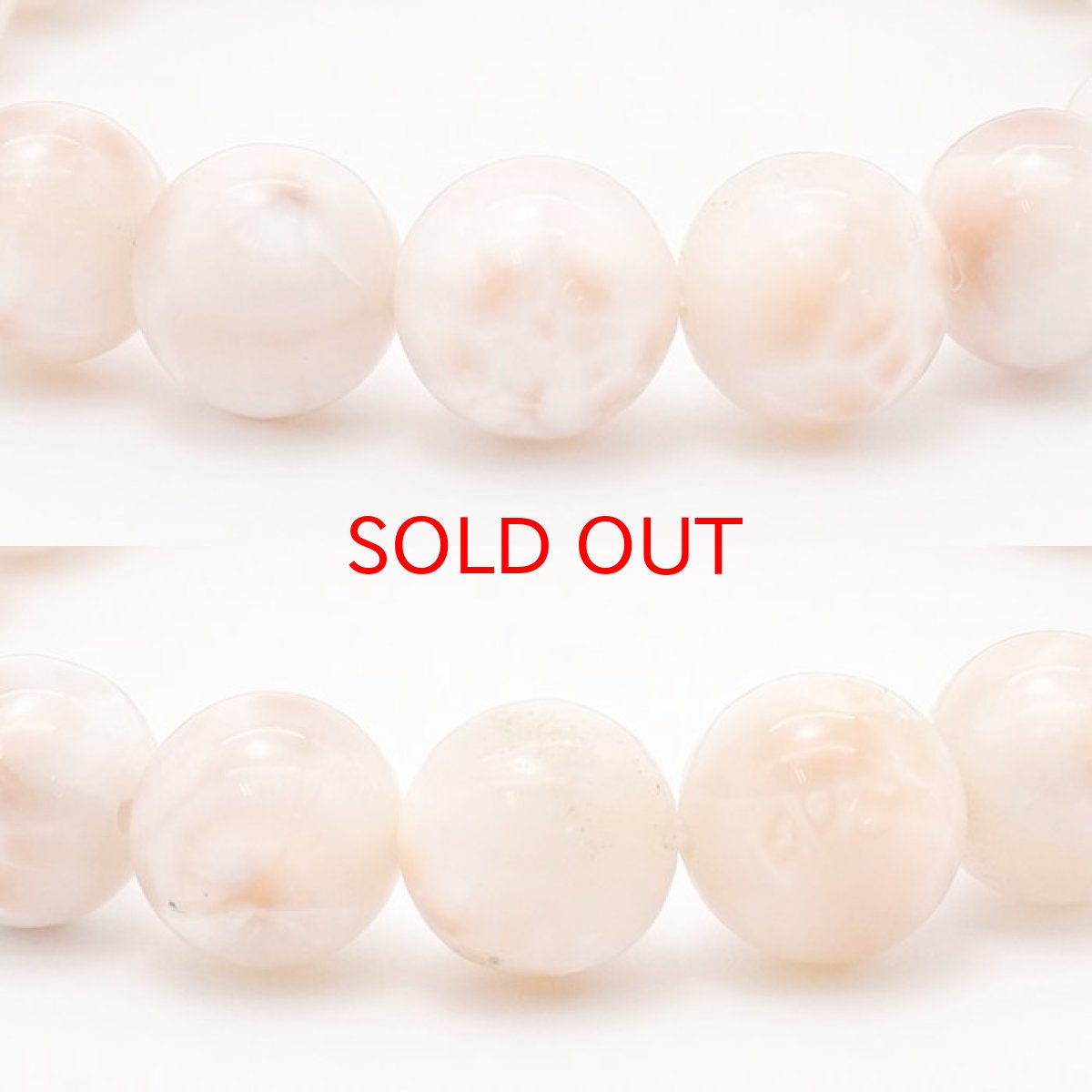 画像2: トムソナイトブレスレット インドネシア産 【 一点もの 】10mm 手研磨 ピンクラリマー トムソン沸石 Thomsonite 鉱物 浄化 お守り 天然石 パワーストーン カラーストーン (2)