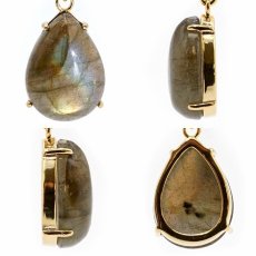 画像2: 【石の日SALE 14%OFF】 ラブラドライト ペンダントトップ マダガスカル産 ドロップ ラブラド 日本製 自社製 天然石 パワーストーン カラーストーン (2)