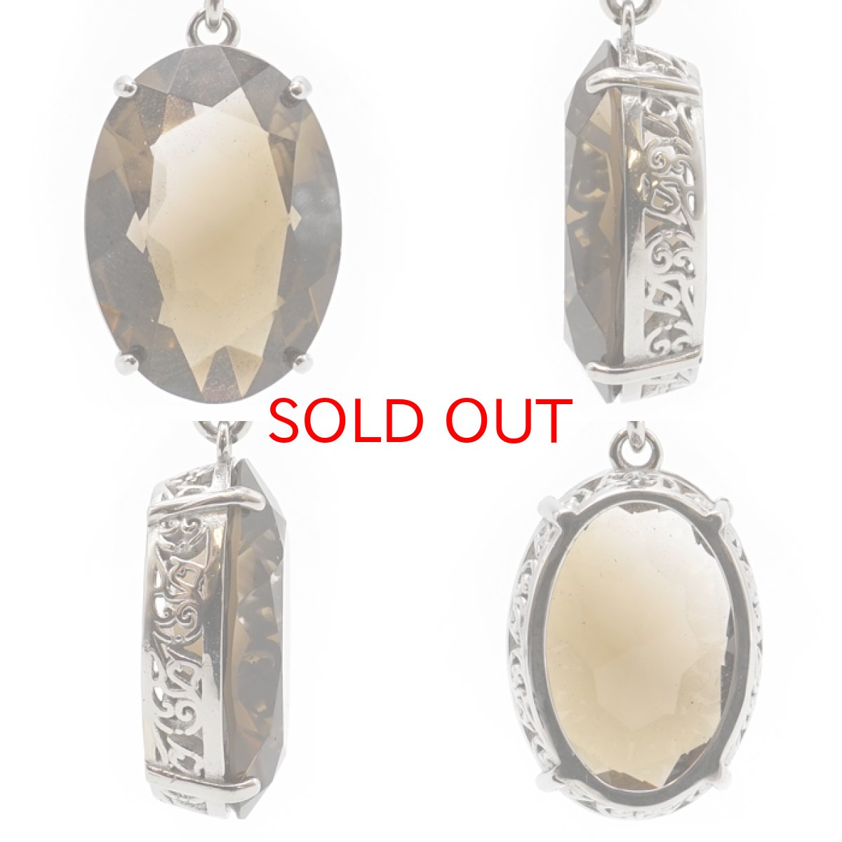 画像2: スモーキークォーツ ペンダントトップ ブラジル産 煙水晶 日本製 自社製 天然石 パワーストーン カラーストーン (2)