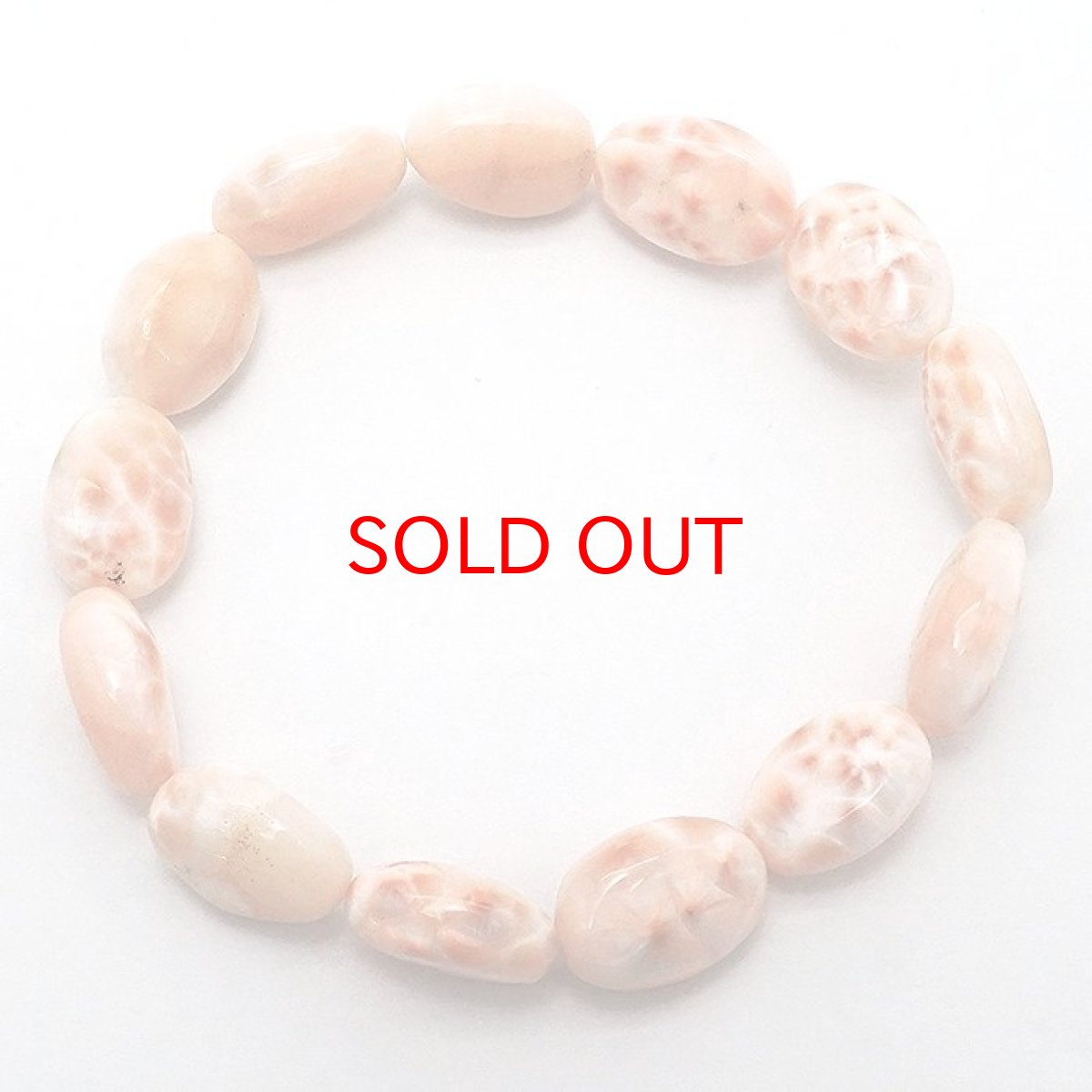 画像4: トムソナイト ブレスレット タンブル型 インドネシア産 【 一点もの 】手研磨 ピンクラリマー トムソン沸石 Thomsonite 鉱物 浄化 お守り 天然石 パワーストーン カラーストーン (4)