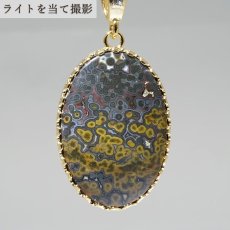 画像4: 【石の日SALE 14%OFF】 レオパードスキンストーン ペンダントトップ インドネシア産 オーバル 豹柄 日本製 自社製 天然石 パワーストーン カラーストーン (4)