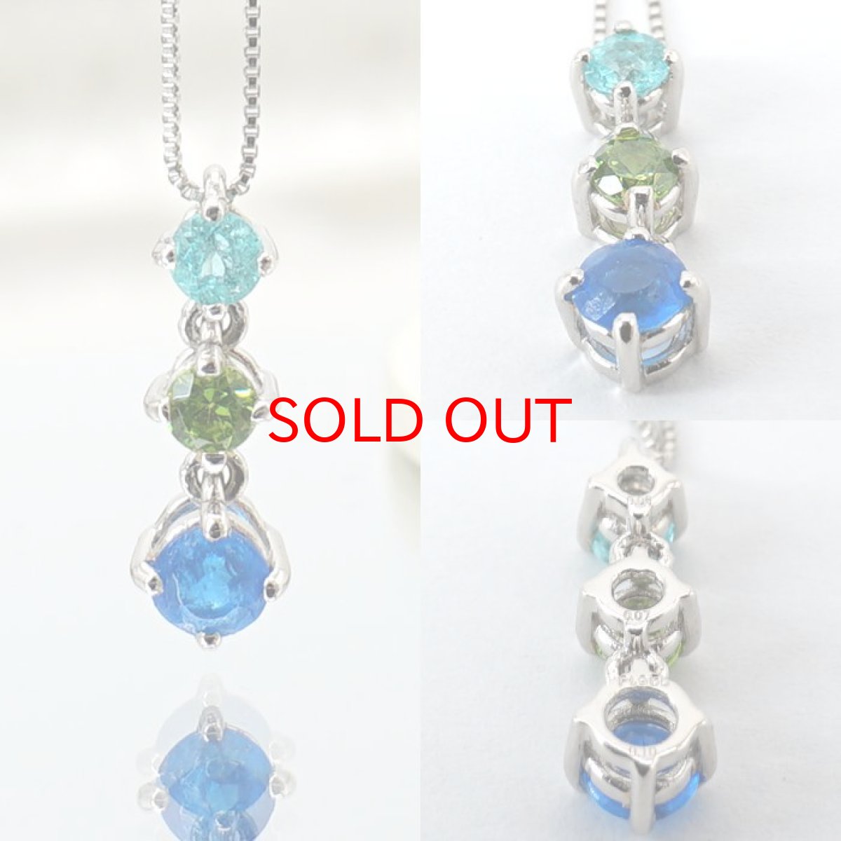 画像2: 【一点物】 ラウンドミックスカット ネックレス トルマリン デマントイドガーネット アウイン アウイナイト PT950 necklace 天然石 パワーストーン 希少石 カラーストーン (2)