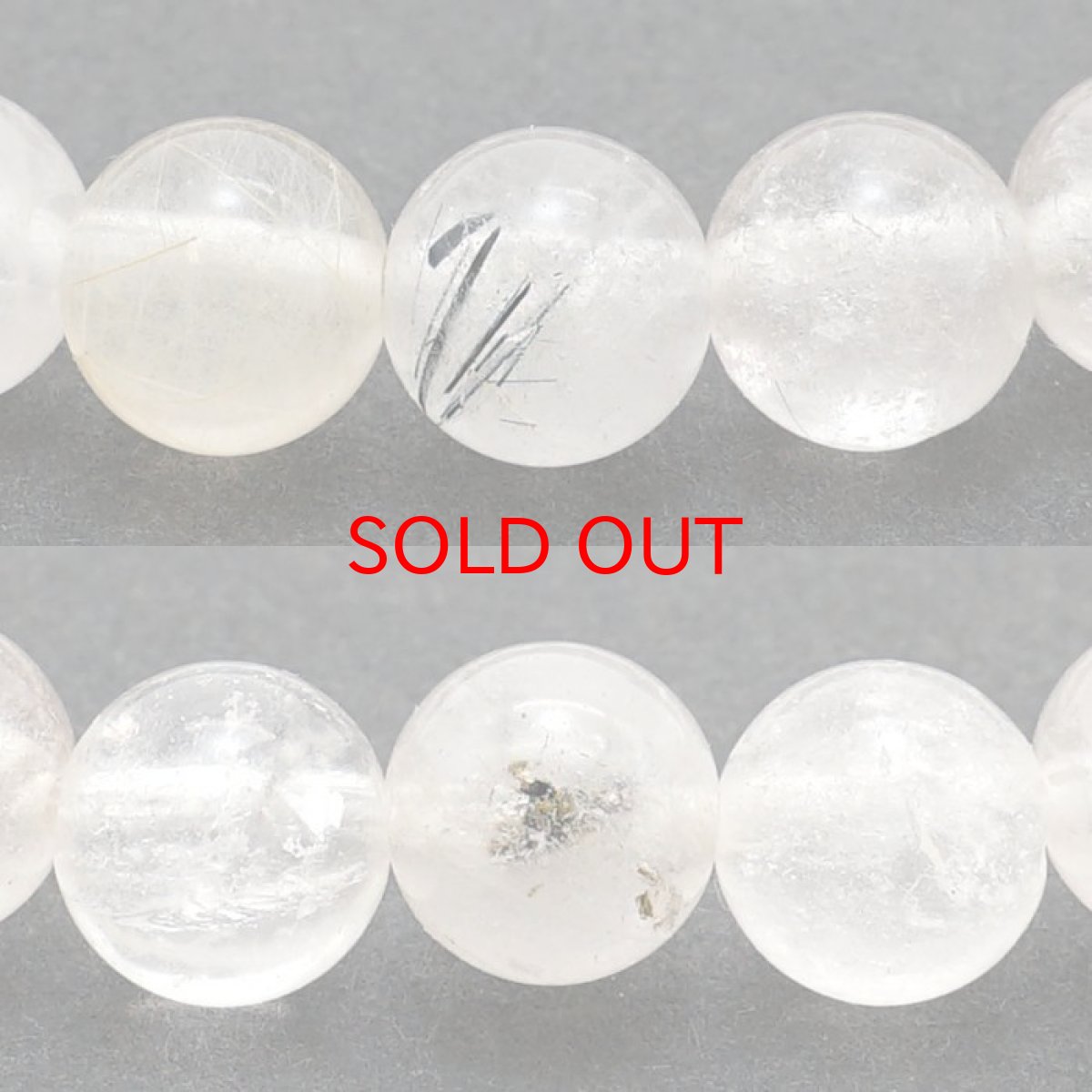 画像2: ザギマウンテンクォーツ 白 8mm ブレスレット パキスタン産  一点物  Zagi mauntain Quartz 稀少石 浄化 天然石 パワーストーン カラーストーン (2)