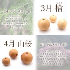 画像3: バースデーウッド ビーズ 【8mm バラ売り】 パワーズウッド 天然木 ハンドメイド (3)