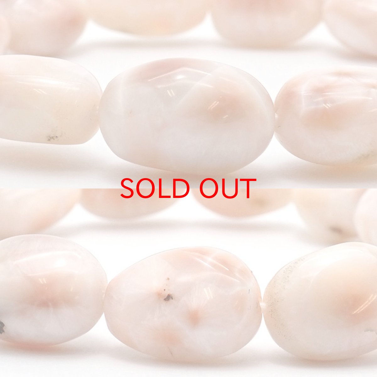 画像2: トムソナイト ブレスレット タンブル型 インドネシア産 【 一点もの 】手研磨 ピンクラリマー トムソン沸石 Thomsonite 鉱物 浄化 お守り 天然石 パワーストーン カラーストーン (2)