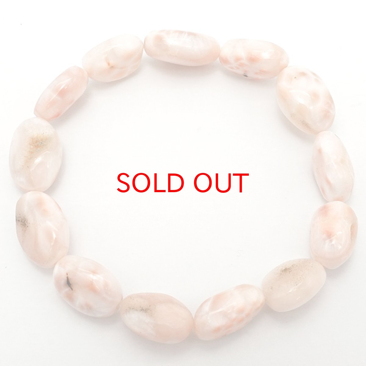 画像4: トムソナイト ブレスレット タンブル型 インドネシア産 【 一点もの 】手研磨 ピンクラリマー トムソン沸石 Thomsonite 鉱物 浄化 お守り 天然石 パワーストーン カラーストーン (4)