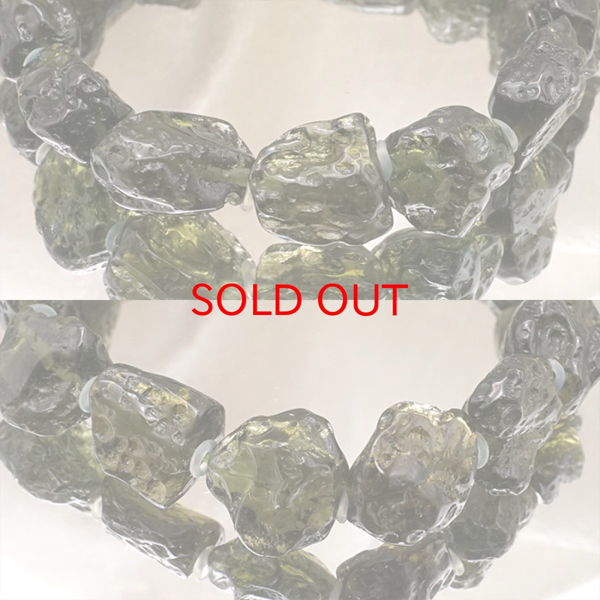 画像2: モルダバイト 原石 ブレスレット 30.1g チェコ産 【一点物】 moldavite 天然ガラス モルダヴ石 パワーストーン カラーストーン (2)