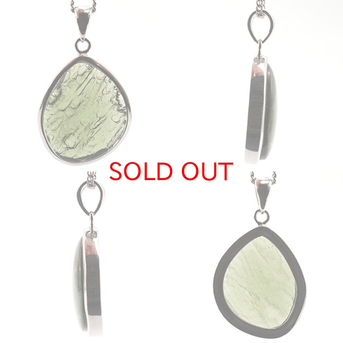 画像2: モルダバイト ペンダントトップ 4.5g チェコ産 【一点物】 moldavite 天然ガラス モルダヴ石 パワーストーン カラーストーン (2)