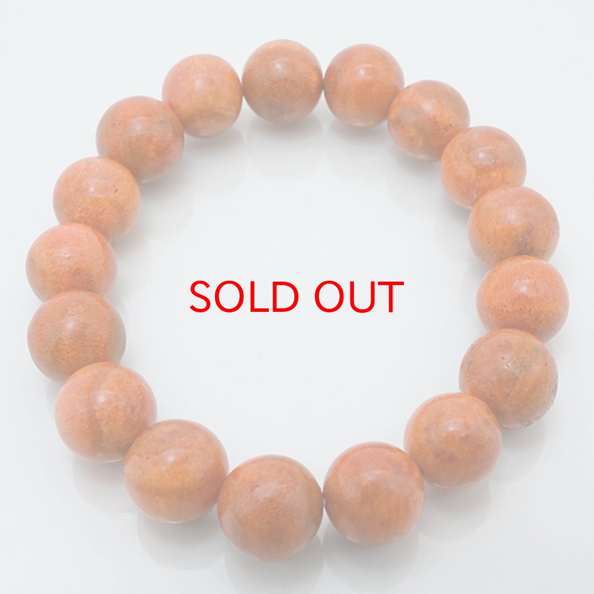 画像3: 天然山サンゴ 12mm Aランク ブレスレット インドネシア産 【 一点もの 】 mountain coral 浄化 天然石 パワーストーン カラーストーン (3)