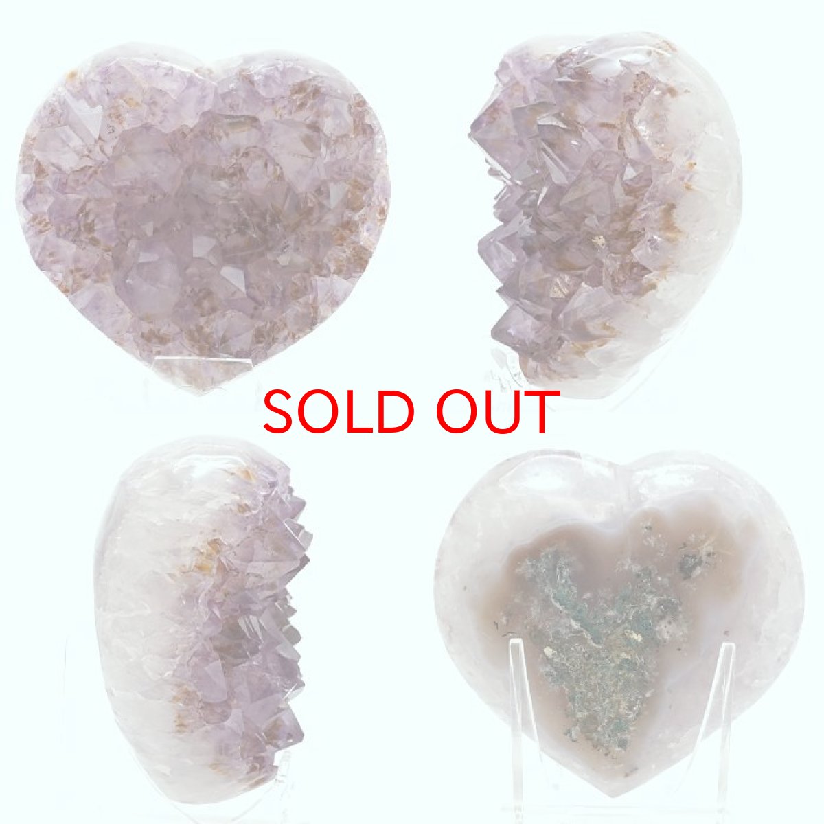 画像4: アメジストハートクラスター 674g ブラジル産 台付き amethyst 原石 2月誕生石 クラスター 天然石 紫水晶 風水 置物 浄化 パワーストーン カラーストーン (4)