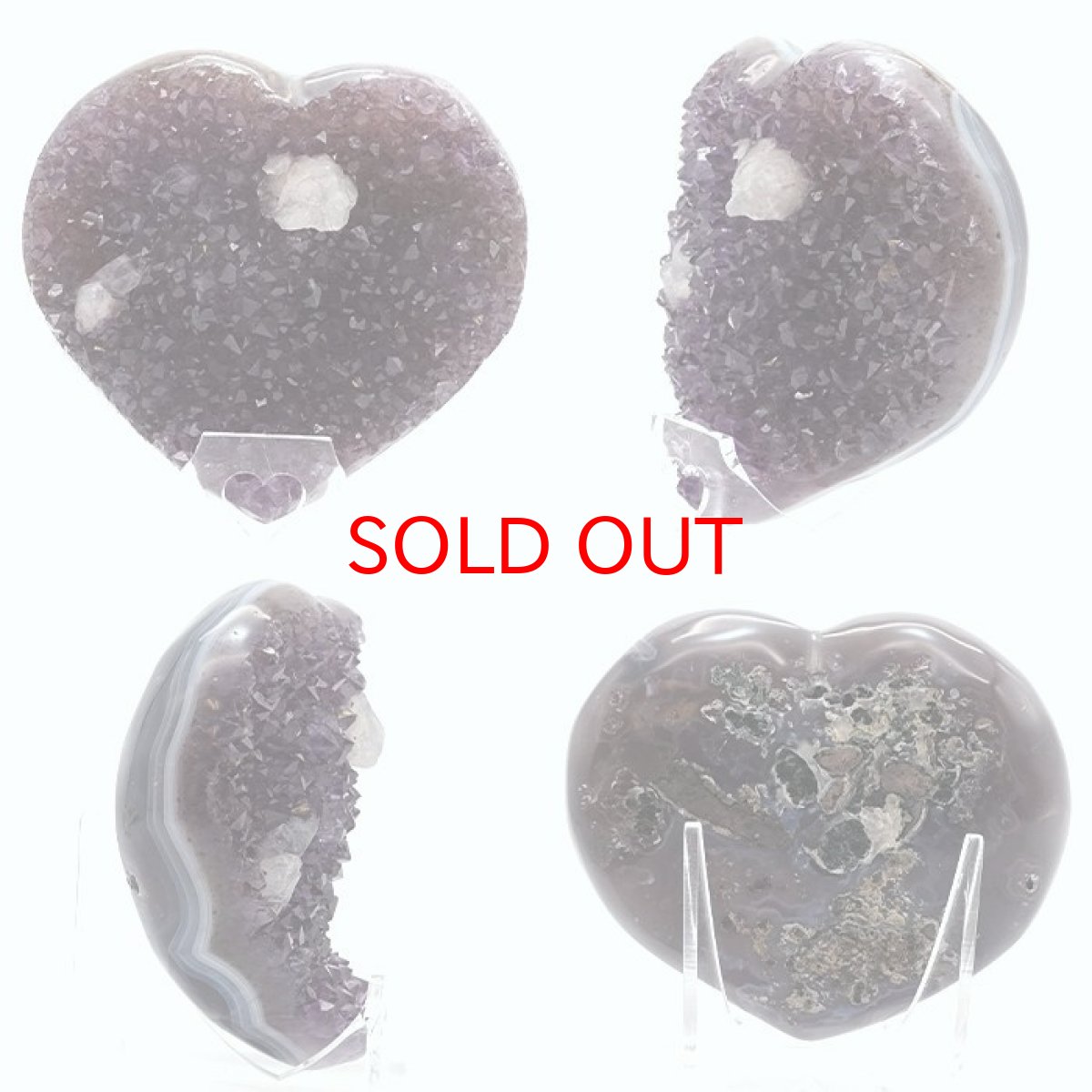 画像4: アメジストハートクラスター 452g ブラジル産 台付き amethyst 原石 2月誕生石 クラスター 天然石 紫水晶 風水 置物 浄化 パワーストーン カラーストーン (4)