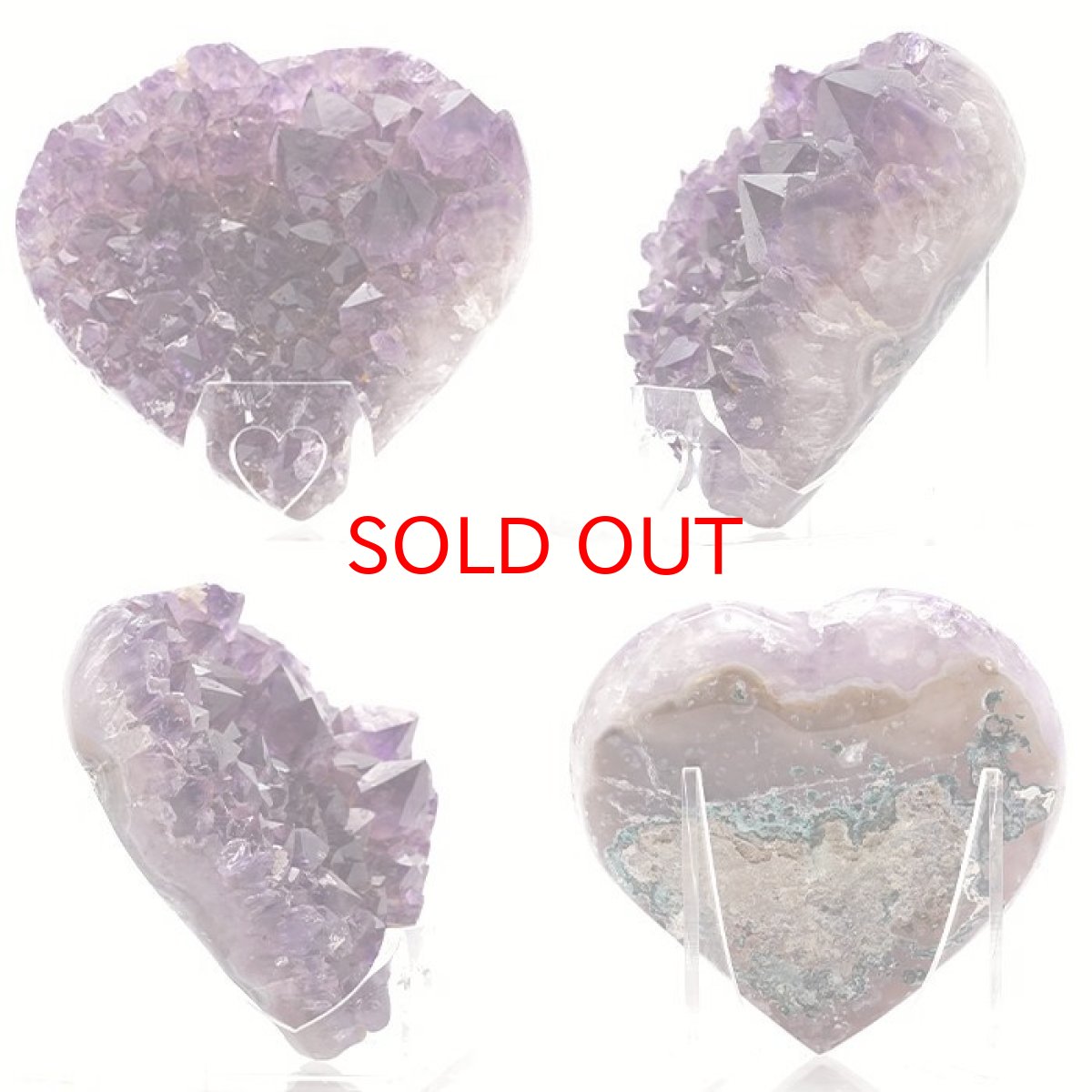 画像4: アメジストハートクラスター 425g ブラジル産 台付き amethyst 原石 2月誕生石 クラスター 天然石 紫水晶 風水 置物 浄化 パワーストーン カラーストーン (4)