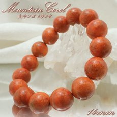 画像1: 天然山サンゴ 14mm Aランク ブレスレット インドネシア産 【 一点もの 】 mountain coral 浄化 天然石 パワーストーン カラーストーン (1)