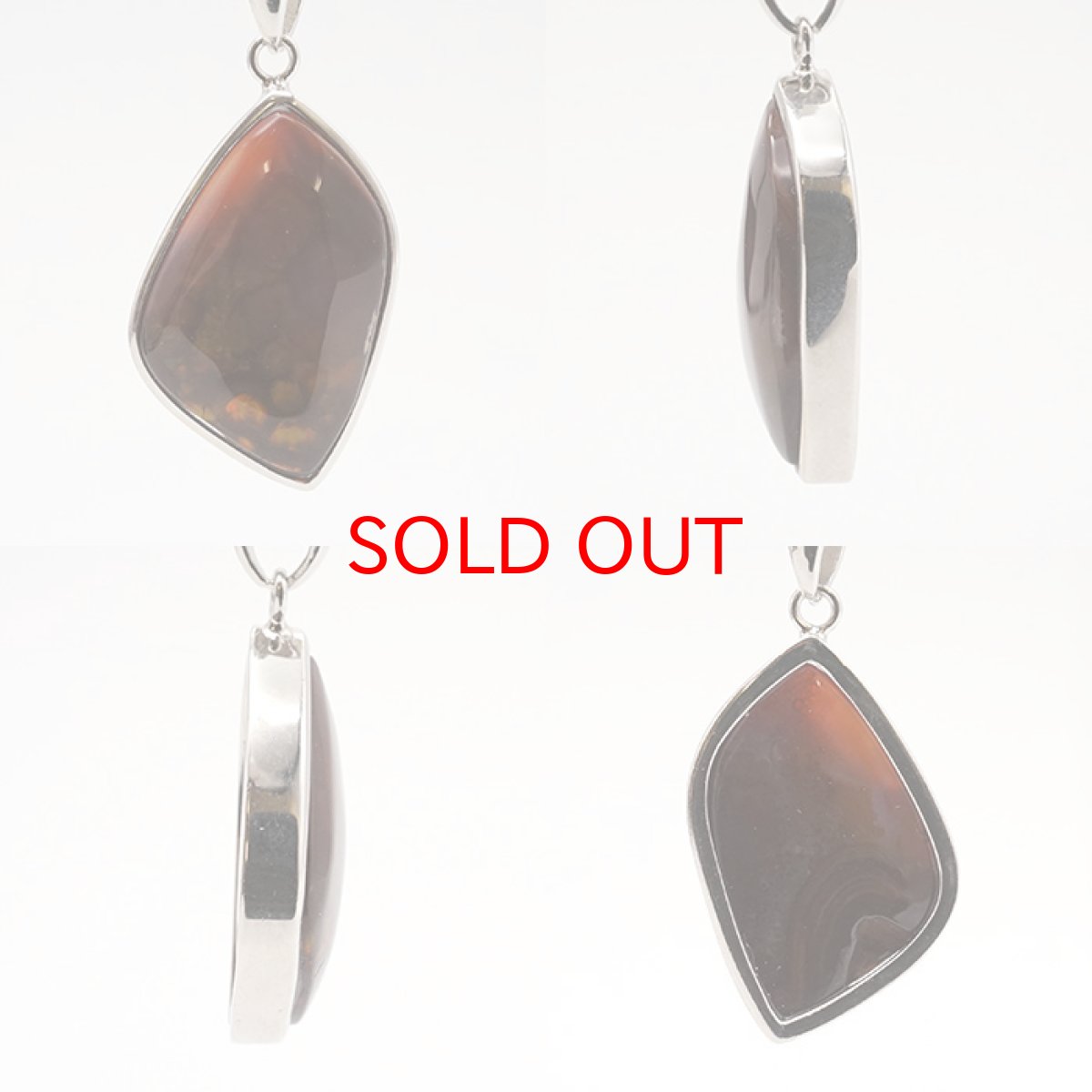 画像2: 【20%OFFセール】 ファイヤーアゲート ペンダントトップ メキシコ産 【 一点物 】 メノウ アゲート ネックレス ペンダント 浄化 お守り 天然石 パワーストーン カラーストーン (2)