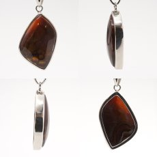 画像2: 【石の日SALE 14%OFF】 ファイヤーアゲート ペンダントトップ メキシコ産 【 一点物 】 メノウ アゲート ネックレス ペンダント 浄化 お守り 天然石 パワーストーン カラーストーン (2)