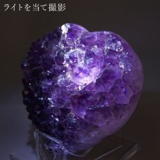 画像6: アメジストハートクラスター 425g ブラジル産 台付き amethyst 原石 2月誕生石 クラスター 天然石 紫水晶 風水 置物 浄化 パワーストーン カラーストーン (6)