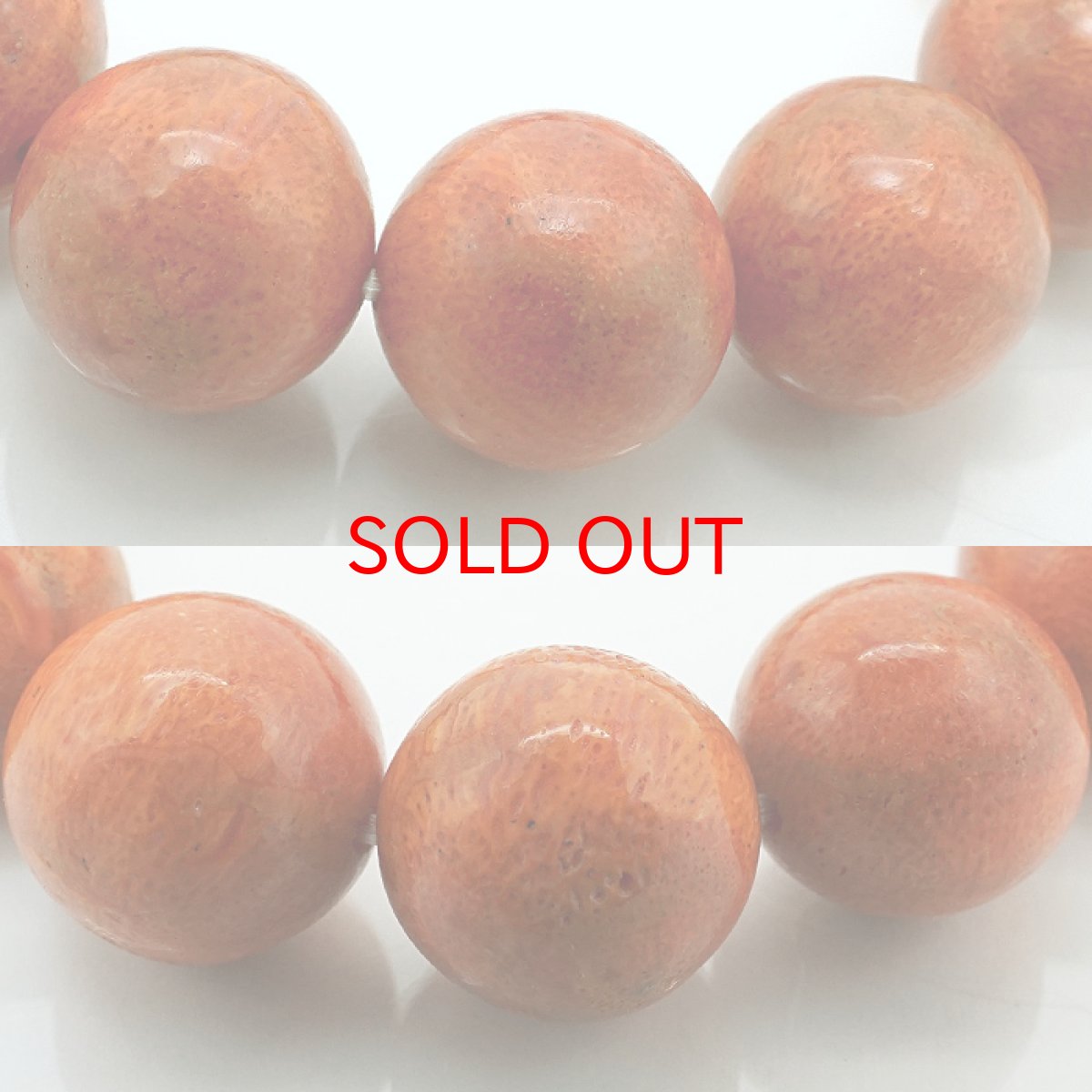 画像2: 【20%OFFセール】 天然山サンゴ 14mm Aランク ブレスレット インドネシア産 【 一点もの 】 mountain coral 浄化 天然石 パワーストーン カラーストーン (2)