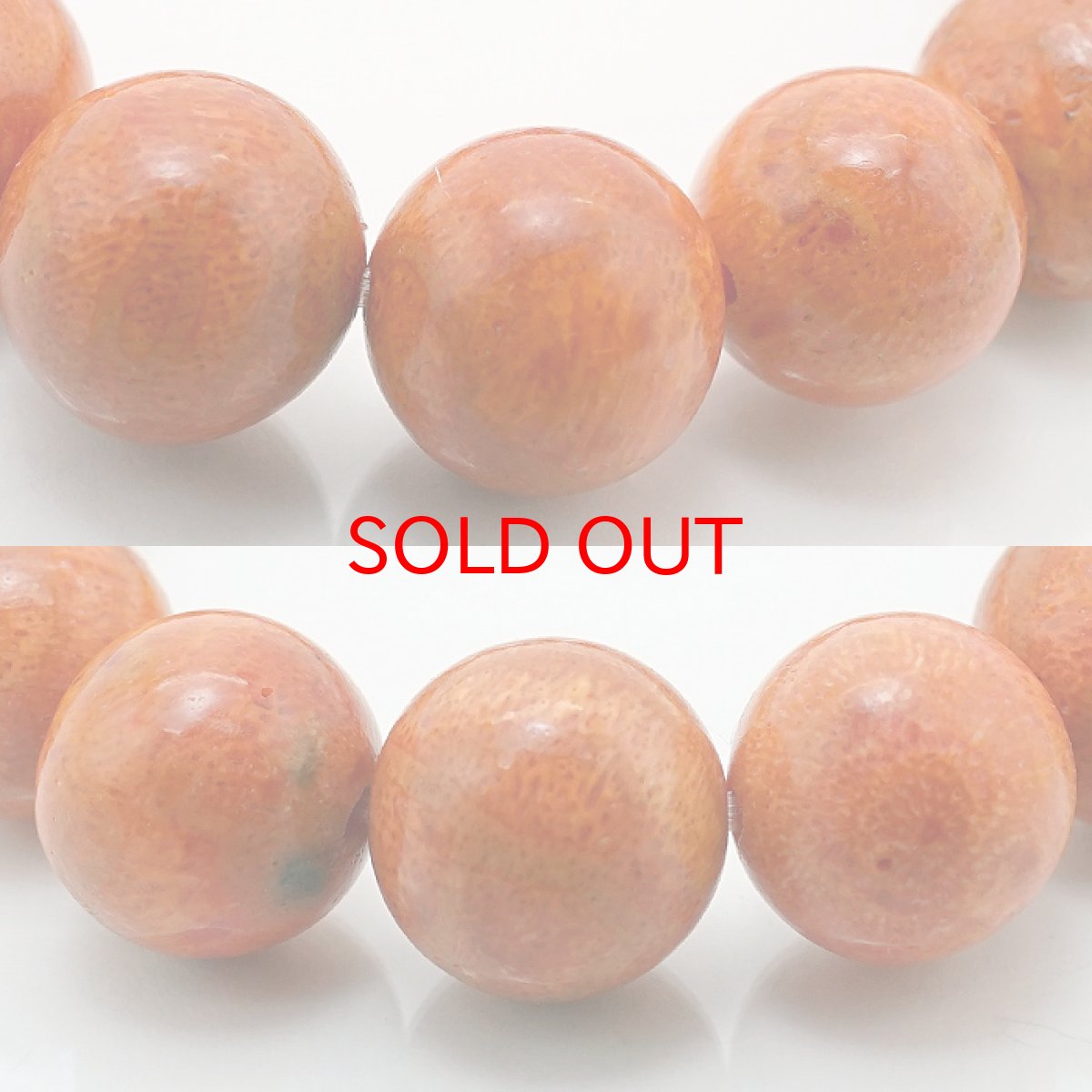 画像2: 天然山サンゴ 12mm Aランク ブレスレット インドネシア産 【 一点もの 】 mountain coral 浄化 天然石 パワーストーン カラーストーン (2)