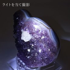 画像6: アメジストハートクラスター 452g ブラジル産 台付き amethyst 原石 2月誕生石 クラスター 天然石 紫水晶 風水 置物 浄化 パワーストーン カラーストーン (6)