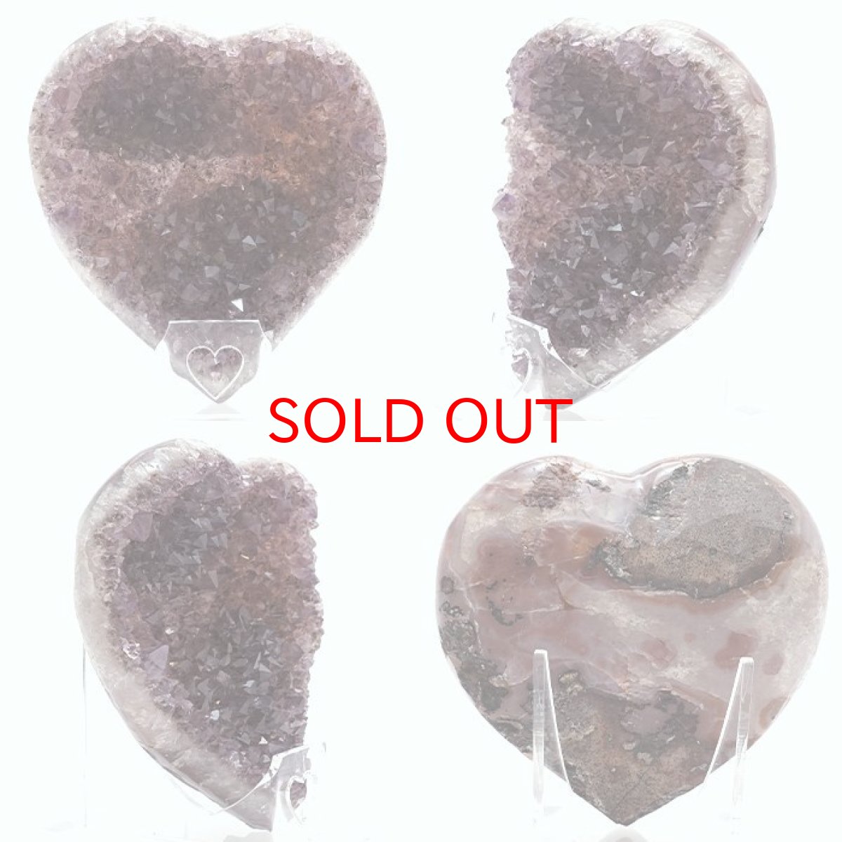 画像4: アメジストハートクラスター 433g ブラジル産 台付き amethyst 原石 2月誕生石 クラスター 天然石 紫水晶 風水 置物 浄化 パワーストーン カラーストーン (4)