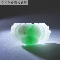 画像4: ミャンマー翡翠 ブレストップ 彫り物 【 一点もの 】 Jade Jadeite ひすい ヒスイ 翡翠 ブレスレット お守り 天然石 パワーストーン カラーストーン (4)