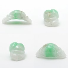 画像2: ミャンマー翡翠 ブレストップ 彫り物 【 一点もの 】 Jade Jadeite ひすい ヒスイ 翡翠 ブレスレット お守り 天然石 パワーストーン カラーストーン (2)