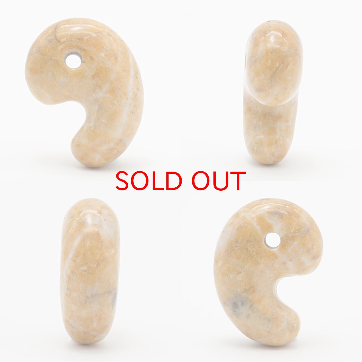 画像2: 大和吉野 勾玉 大 30mm  奈良県産 日本製 日本銘石 天然石 パワーストーン カラーストーン (2)