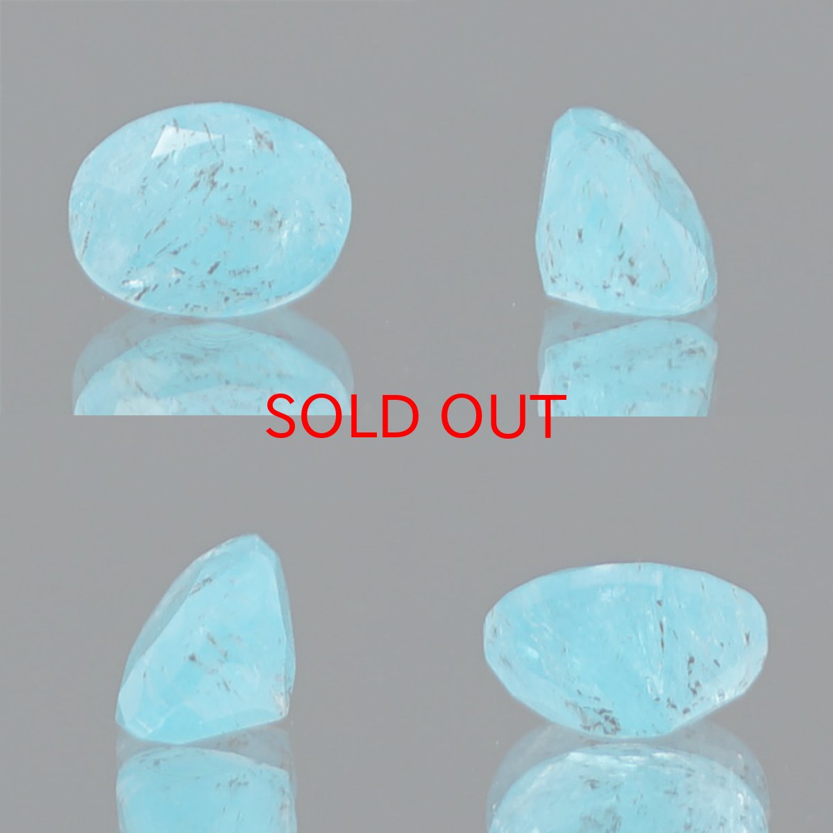 画像2: ブルーヘミモルファイト ルース コンゴ産 約0.85ct オーバルカット 【一点物】 blue hemimorphite 天然石 パワーストーン カラーストーン (2)