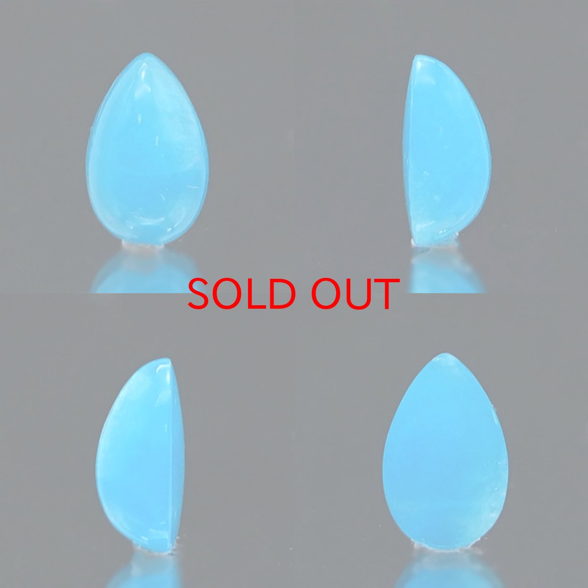 画像2: ブルーヘミモルファイト ルース コンゴ産 約1.27ct ドロップ 【一点物】 blue hemimorphite 天然石 パワーストーン カラーストーン (2)