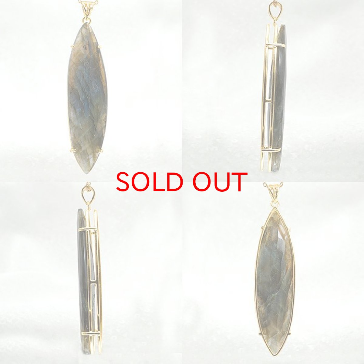 画像2: ラブラドライト ペンダントトップ SV925 13.0g マダガスカル産 一点物 ゴールド labradorite 天然石 パワーストーン カラーストーン (2)