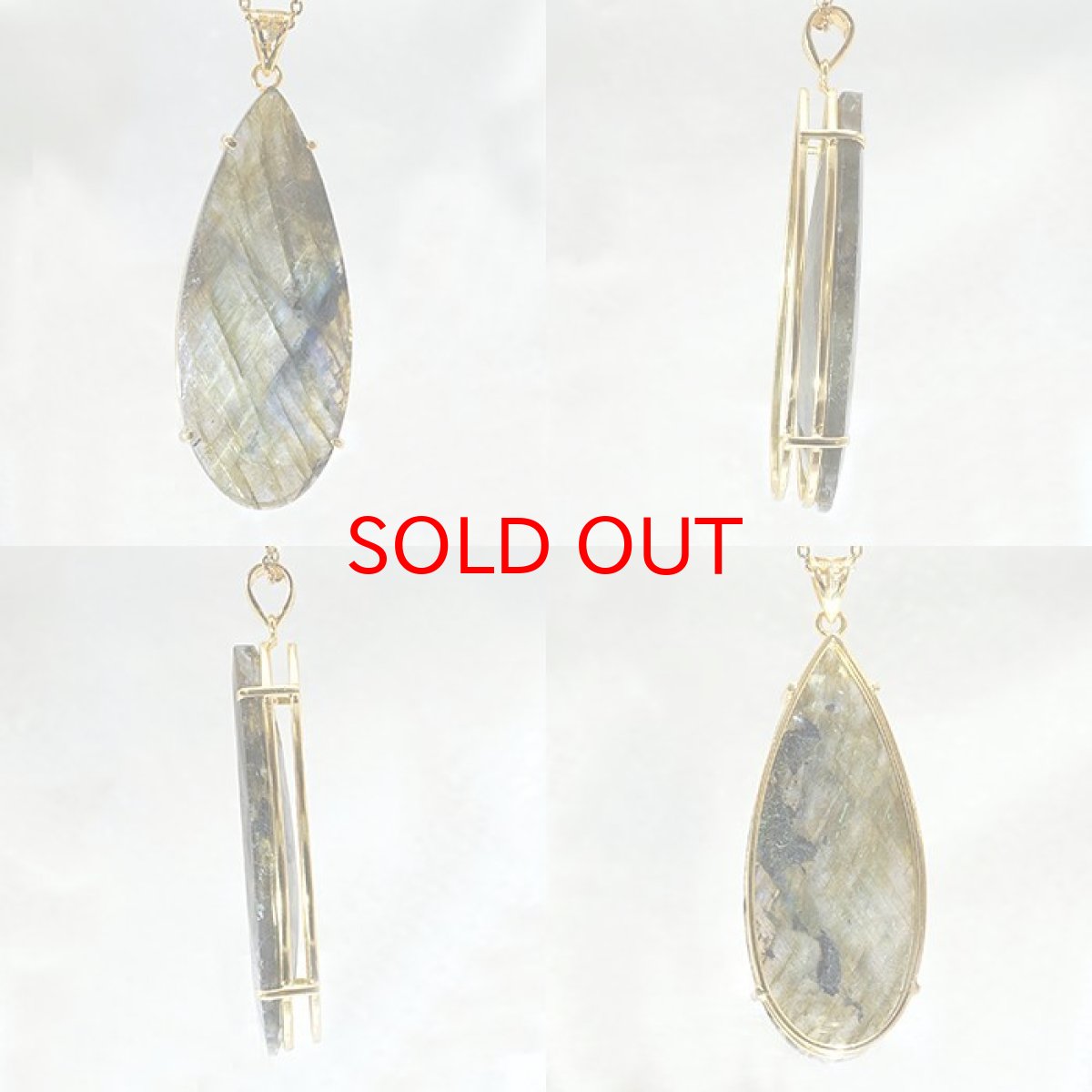 画像2: ラブラドライト ペンダントトップ SV925 12.6g マダガスカル産 一点物 ゴールド labradorite 天然石 パワーストーン カラーストーン (2)