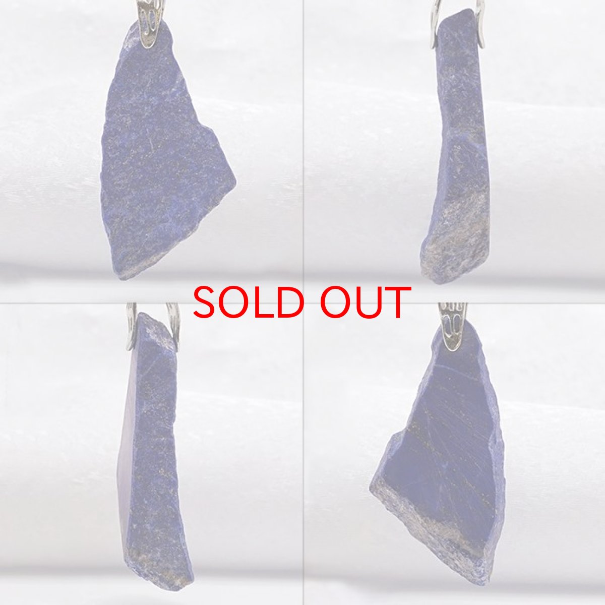 画像2: ラピスラズリ 原石 ペンダントトップ 14.8g アフガニスタン産 シルバー 一点もの Lapis lazuli 9月 12月 誕生石  ネックレス お守り 浄化 天然石 パワーストーン カラーストーン (2)