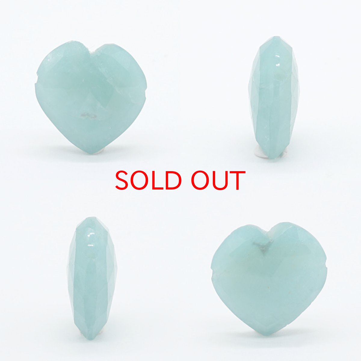 画像2: 天然石 ハート型ビーズ グランディディエライト マダガスカル産 【一点もの・一粒売り】 横穴貫通 穴あき 天然石 パワーストーン カラーストーン (2)