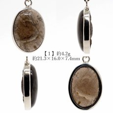 画像2: 【石の日SALE 14%OFF】 チンターマニストーン ペンダントトップ SV925 アメリカ産 【 一点物 】 覆輪 隕石 才能 能力 エネルギー 希少 天然石 パワーストーン カラーストーン (2)