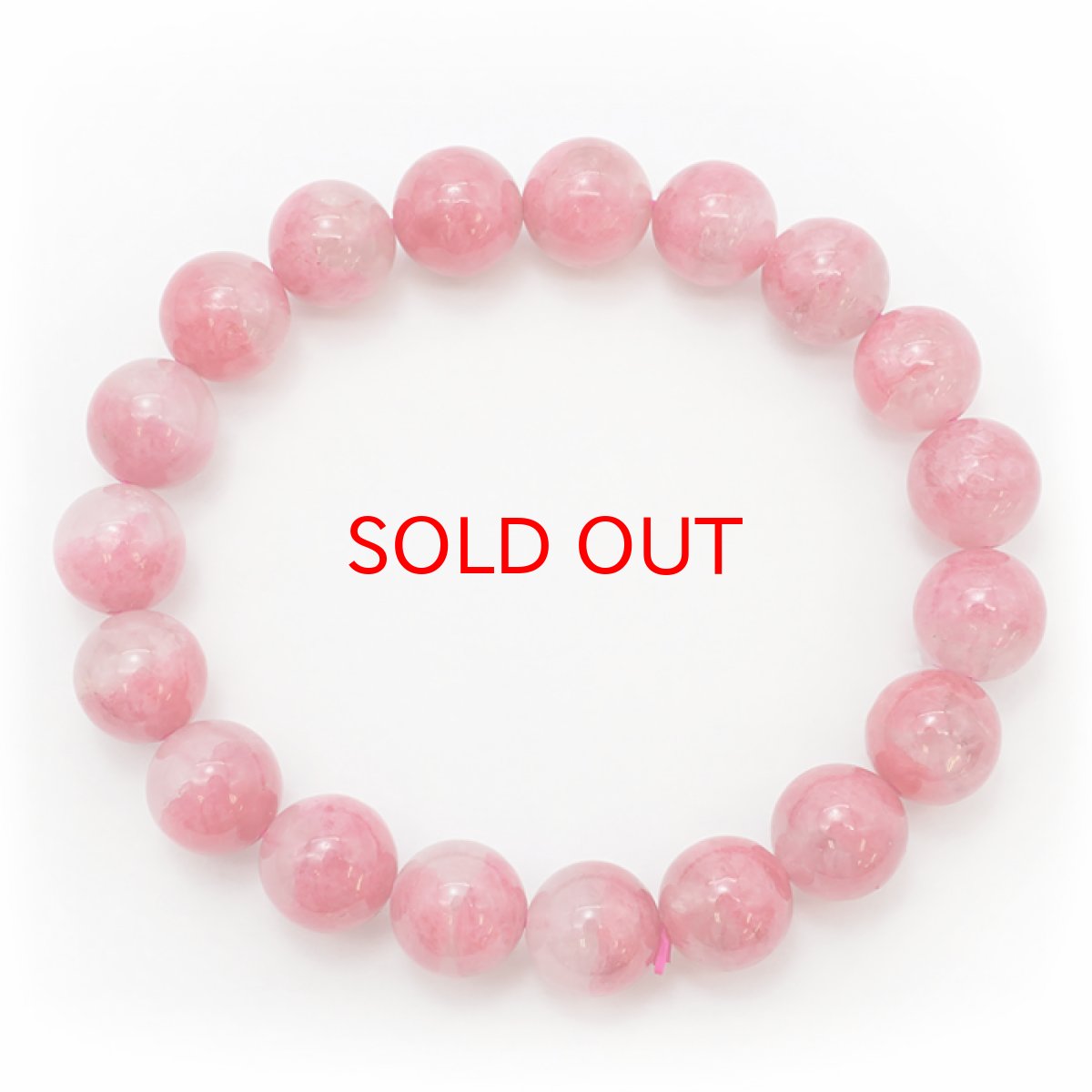 画像3: ロードナイトシリカ 10mm ブレスレット ブラジル産 【 一点もの 】 ロードナイト 水晶 Rhodonite バラ色 お守り 浄化 天然石 パワーストーン カラーストーン (3)