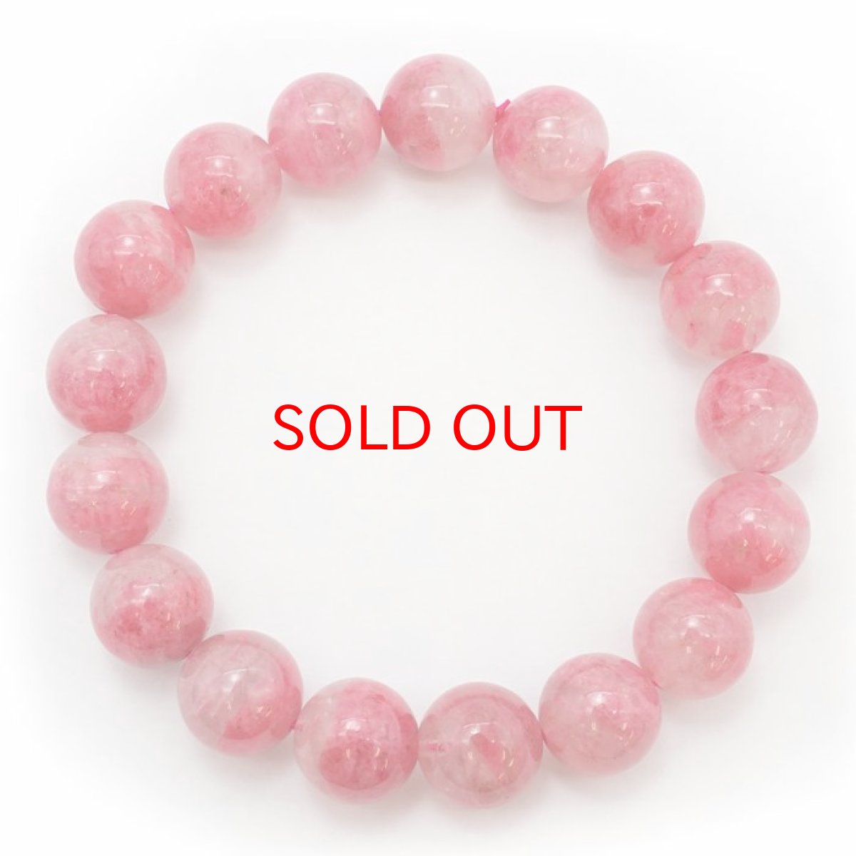 画像3: ロードナイトシリカ 12mm ブレスレット ブラジル産 【 一点もの 】 ロードナイト 水晶 Rhodonite バラ色 お守り 浄化 天然石 パワーストーン カラーストーン (3)