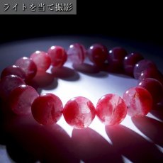 画像4: ロードナイトシリカ 12mm ブレスレット ブラジル産 【 一点もの 】 ロードナイト 水晶 Rhodonite バラ色 お守り 浄化 天然石 パワーストーン カラーストーン (4)