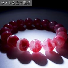 画像4: ロードナイトシリカ 12mm ブレスレット ブラジル産 【 一点もの 】 ロードナイト 水晶 Rhodonite バラ色 お守り 浄化 天然石 パワーストーン カラーストーン (4)