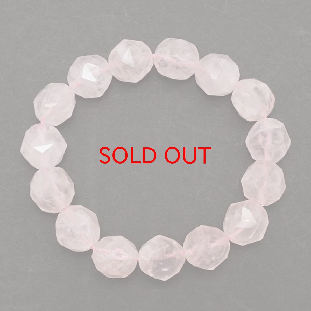 画像3: ローズクォーツ 14mm スターカットブレスレット ブラジル産 Rose Quartz 天然石 パワーストーン カラーストーン (3)