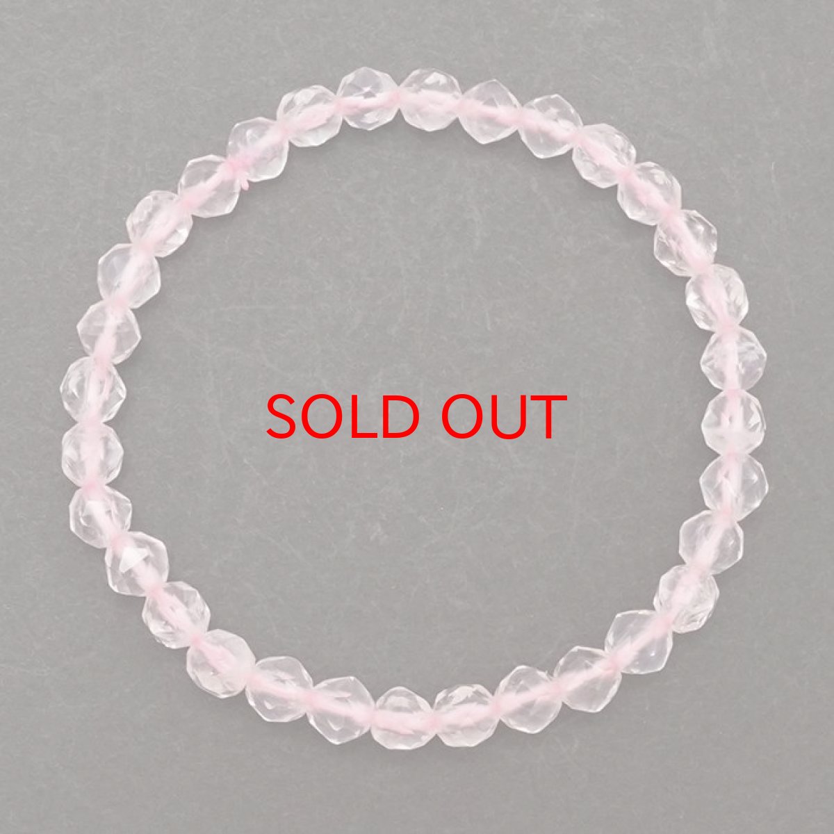 画像3: ローズクォーツ 6mm スターカットブレスレット ブラジル産 Rose Quartz 天然石 パワーストーン カラーストーン (3)