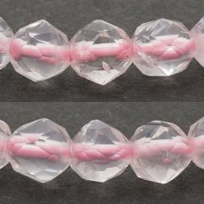 画像2: ローズクォーツ 6mm スターカットブレスレット ブラジル産 Rose Quartz 天然石 パワーストーン カラーストーン (2)