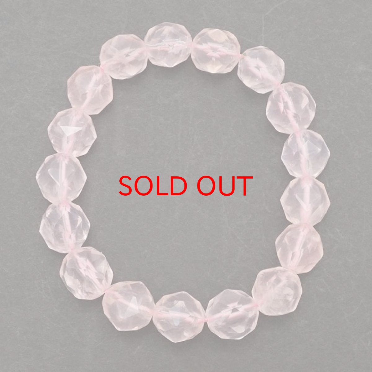 画像3: ローズクォーツ 12mm スターカットブレスレット ブラジル産 Rose Quartz 天然石 パワーストーン カラーストーン (3)