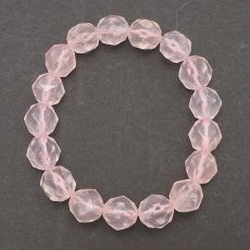 画像3: ローズクォーツ 12mm スターカットブレスレット ブラジル産 Rose Quartz 天然石 パワーストーン カラーストーン (3)